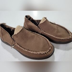 Men’s Size 14 brown Crocs Shoes Canvas Loafers Super Comfortable